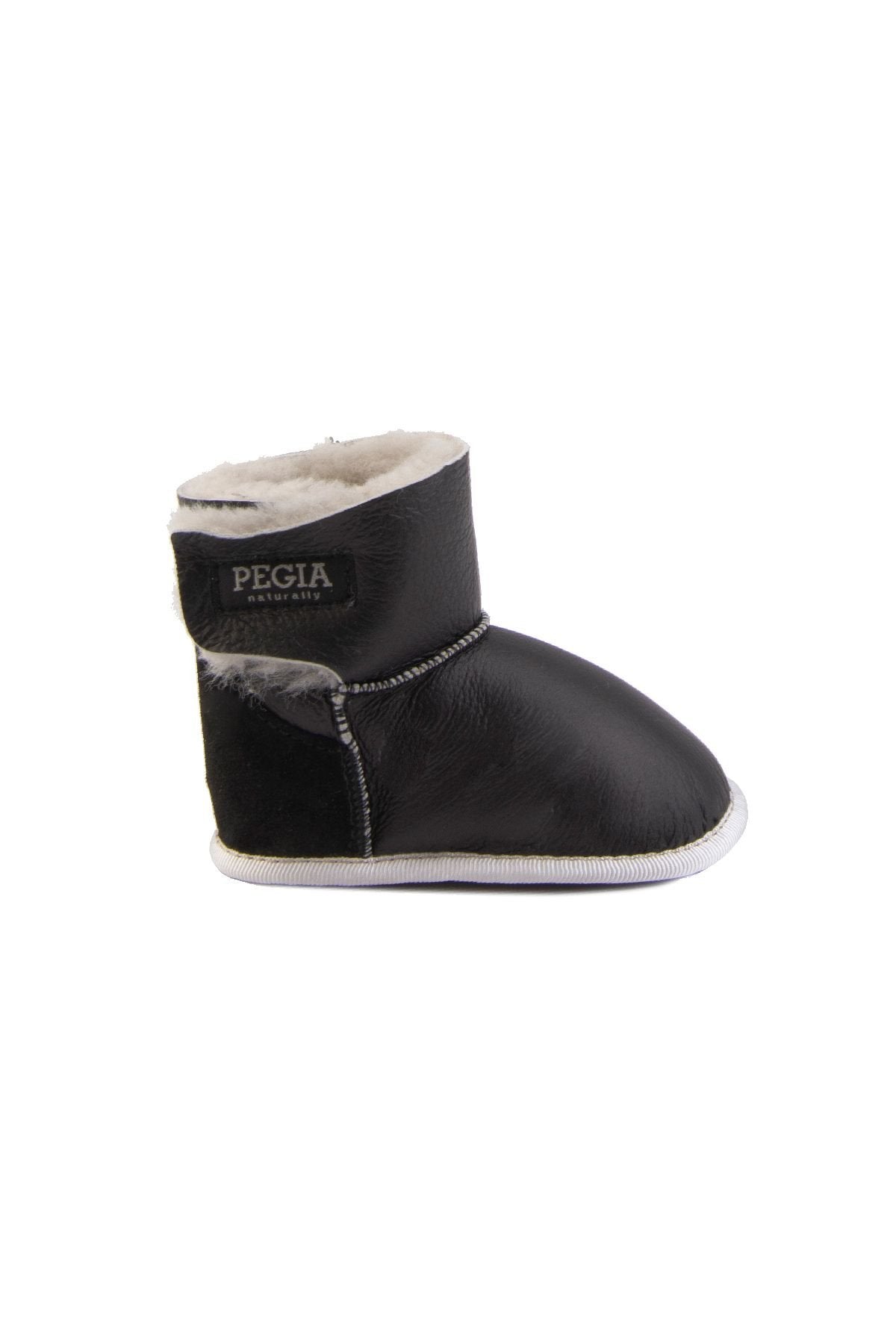 Pegia Sheepskin Velcro Baby Booties 141221  - Beige