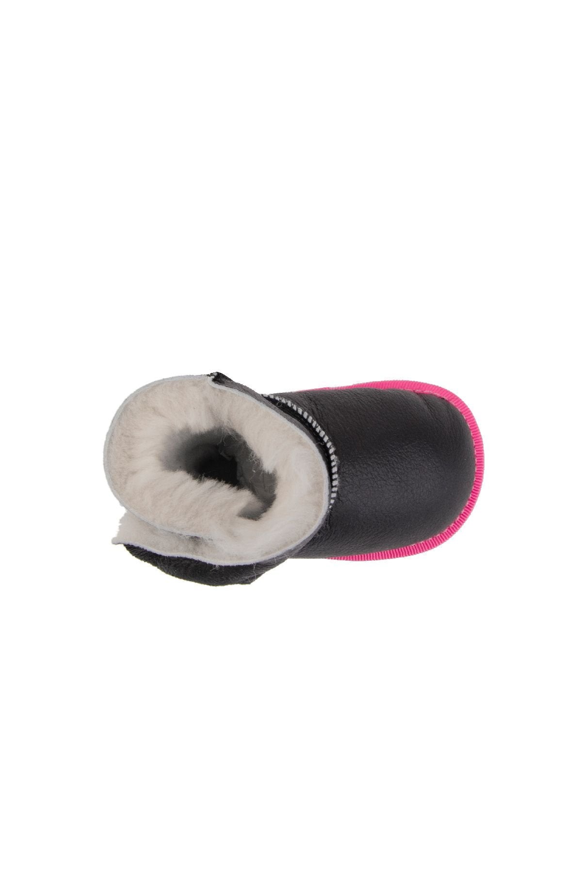 Pegia Sheepskin Velcro Baby Booties 141221  - Rose
