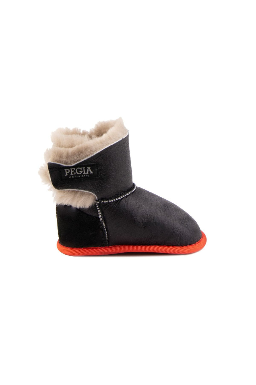 Pegia Sheepskin Velcro Baby Booties 141221  - Red