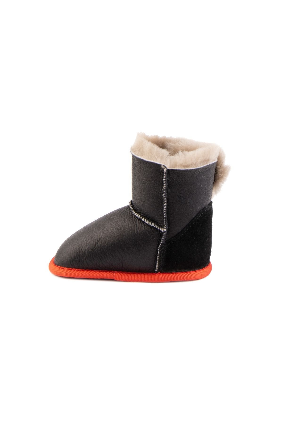 Pegia Sheepskin Velcro Baby Booties 141221  - Red