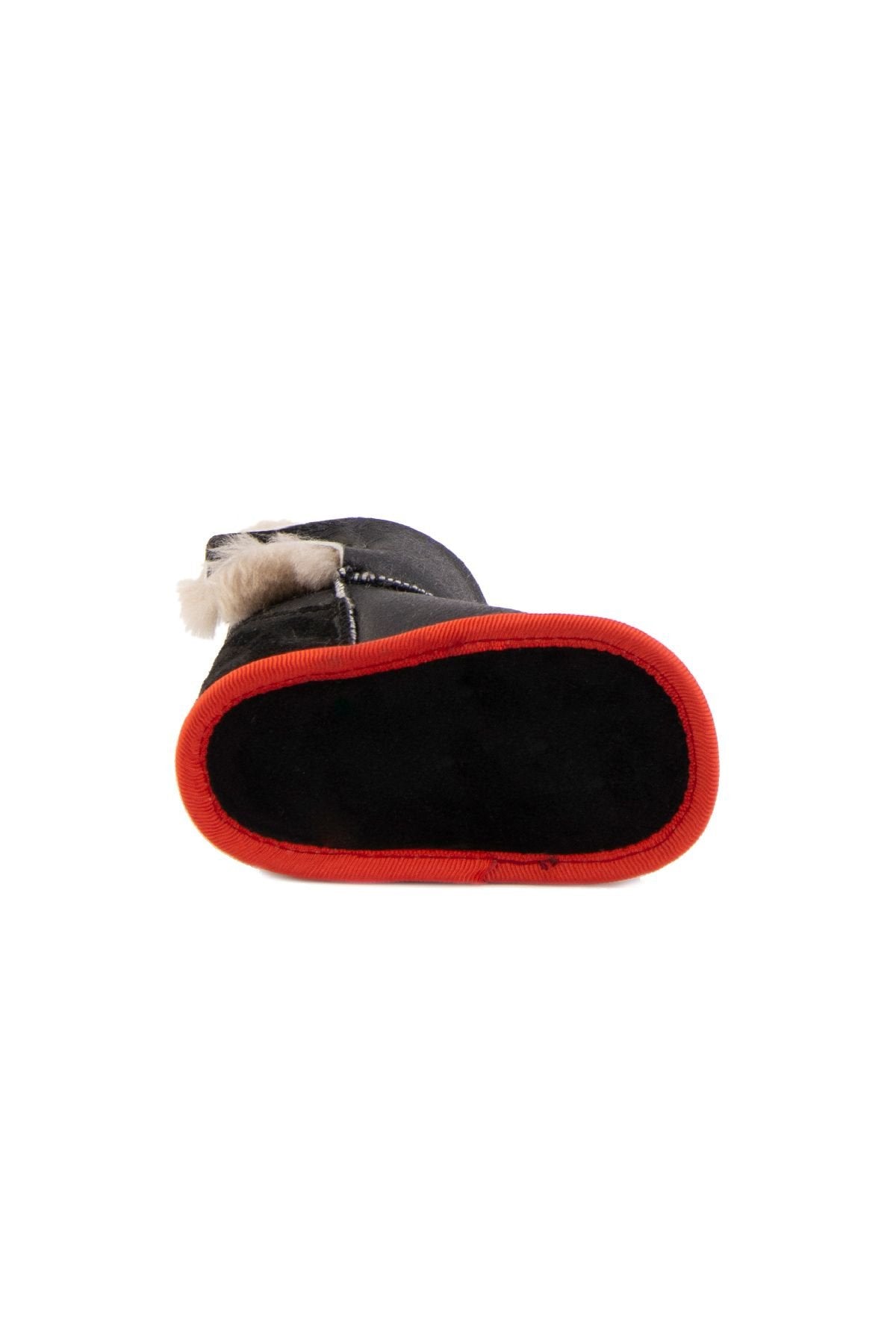 Pegia Sheepskin Velcro Baby Booties 141221  - Red