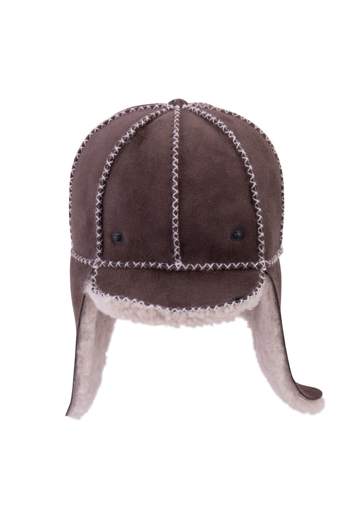 Pegia Genuine Sheepskin Kids Hat 142103  - Choco