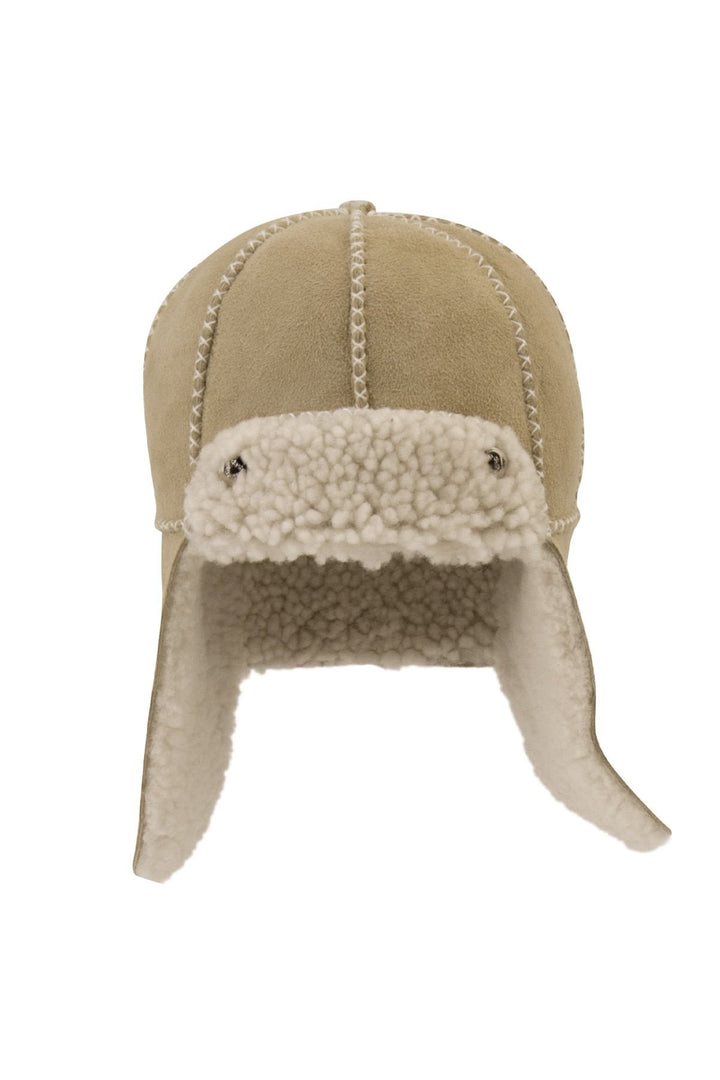 Pegia Genuine Sheepskin Kids Hat 142103  - Beige