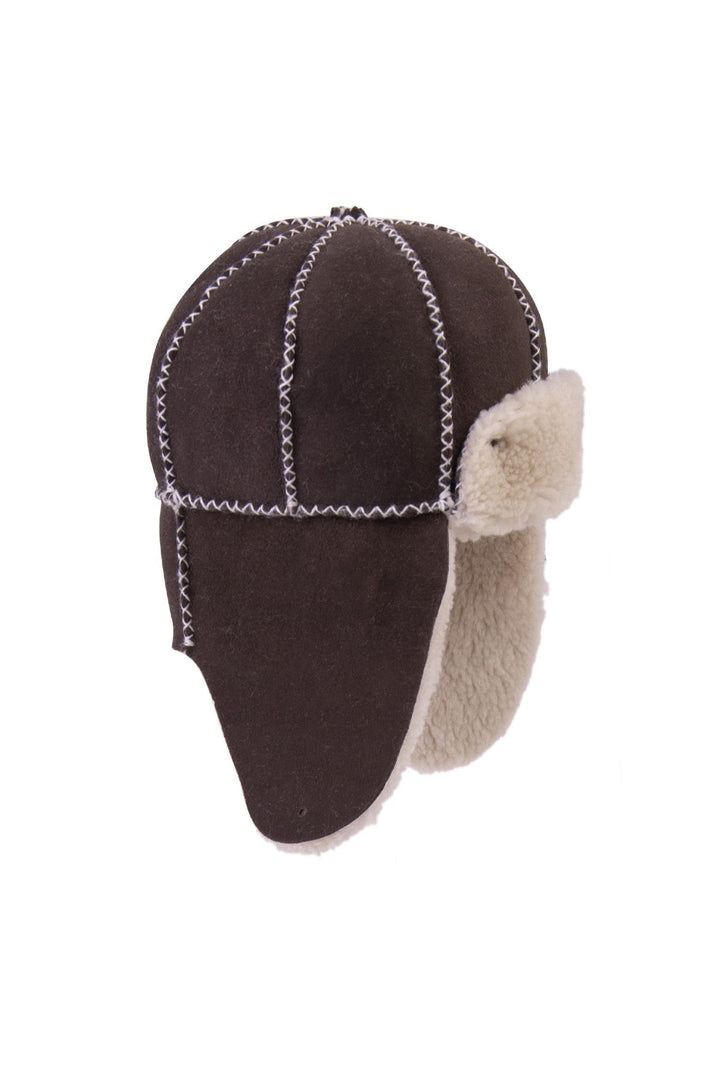 Pegia Genuine Sheepskin Kids Hat 142103  - Mocha