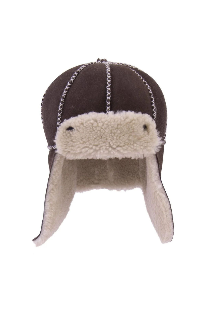 Pegia Genuine Sheepskin Kids Hat 142103  - Mocha