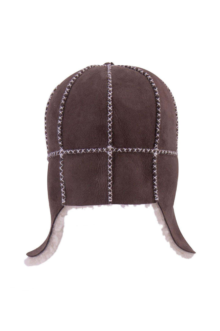 Pegia Genuine Sheepskin Kids Hat 142103  - Choco