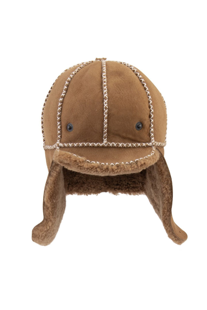 Pegia Genuine Sheepskin Kids Hat 142104  - Stone