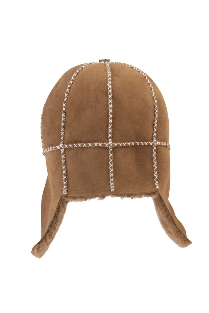 Pegia Genuine Sheepskin Kids Hat 142104  - Stone