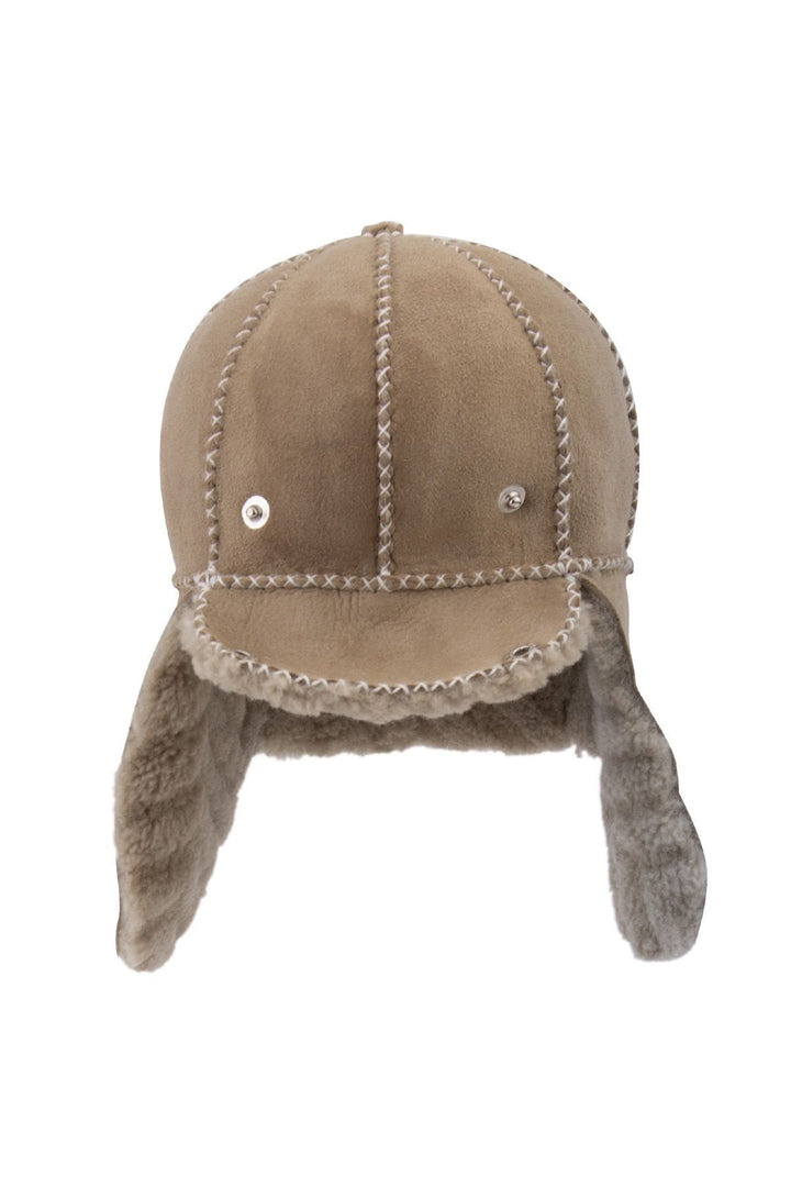 Pegia Genuine Sheepskin Kids Hat 142104  - Stone