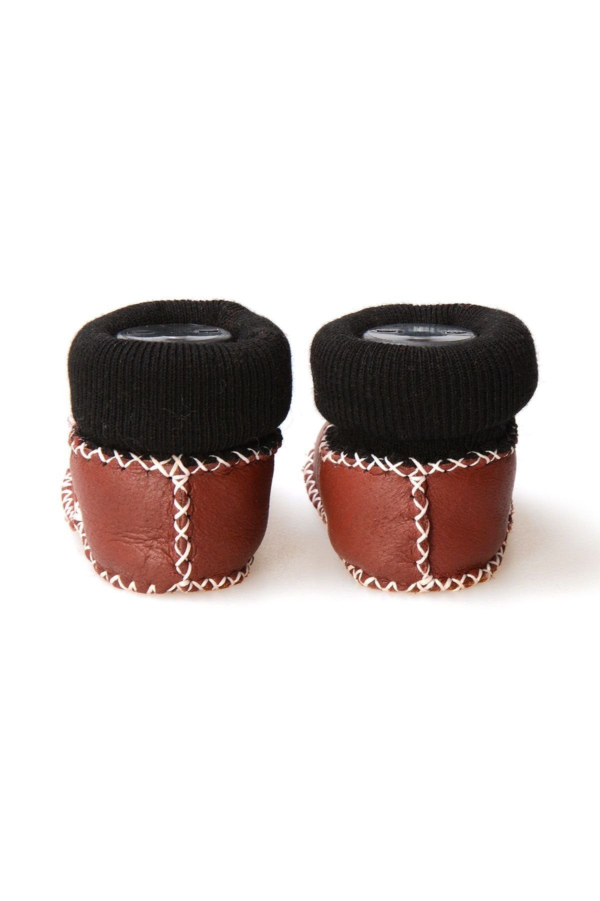 Pegia Shearling Baby's Booties With Socks 141107  - Burgundy