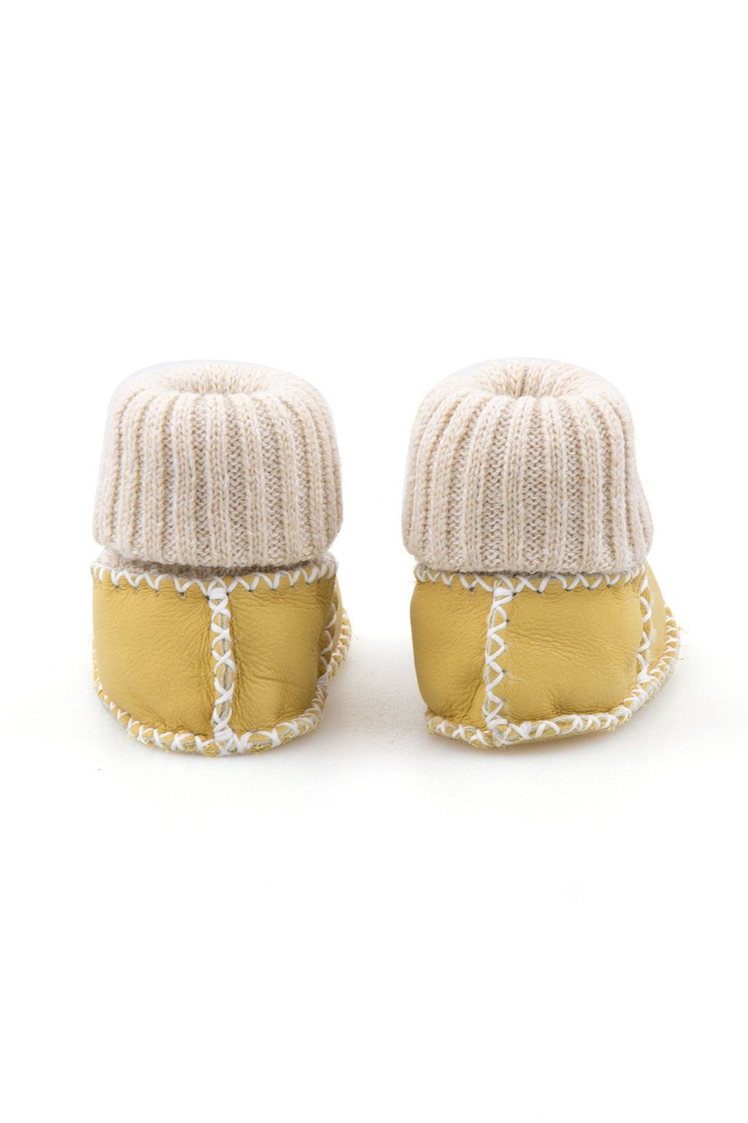 Pegia Shearling Baby's Booties With Socks 141107  - Yellow