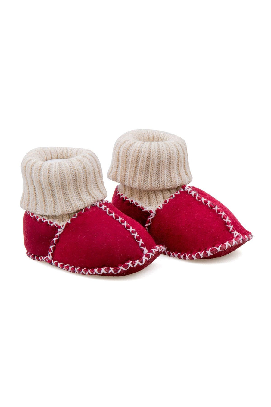 Pegia Shearling Baby's Booties With Socks 141107  - Coral