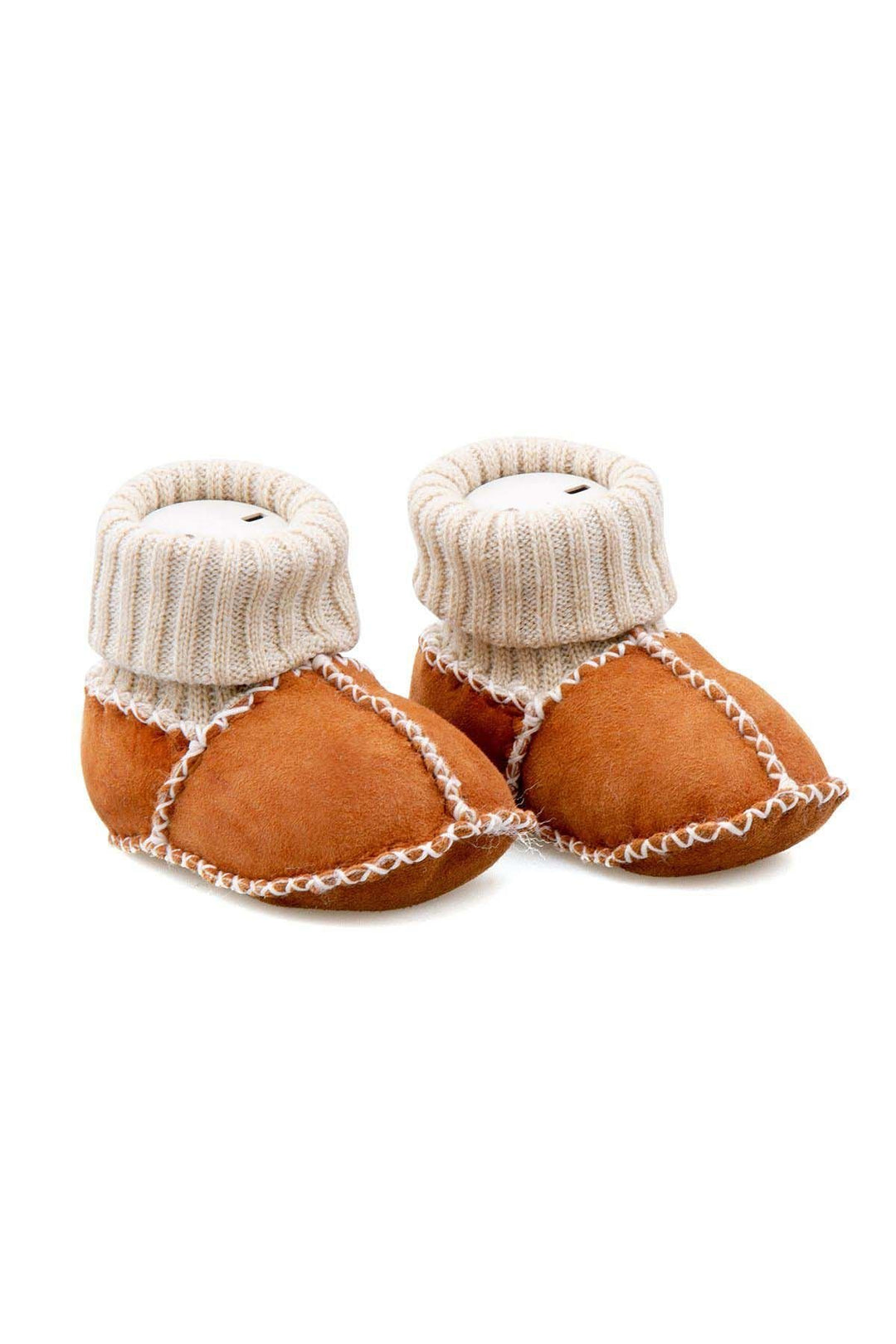 Pegia Shearling Baby's Booties With Socks 141107  - Chestnut
