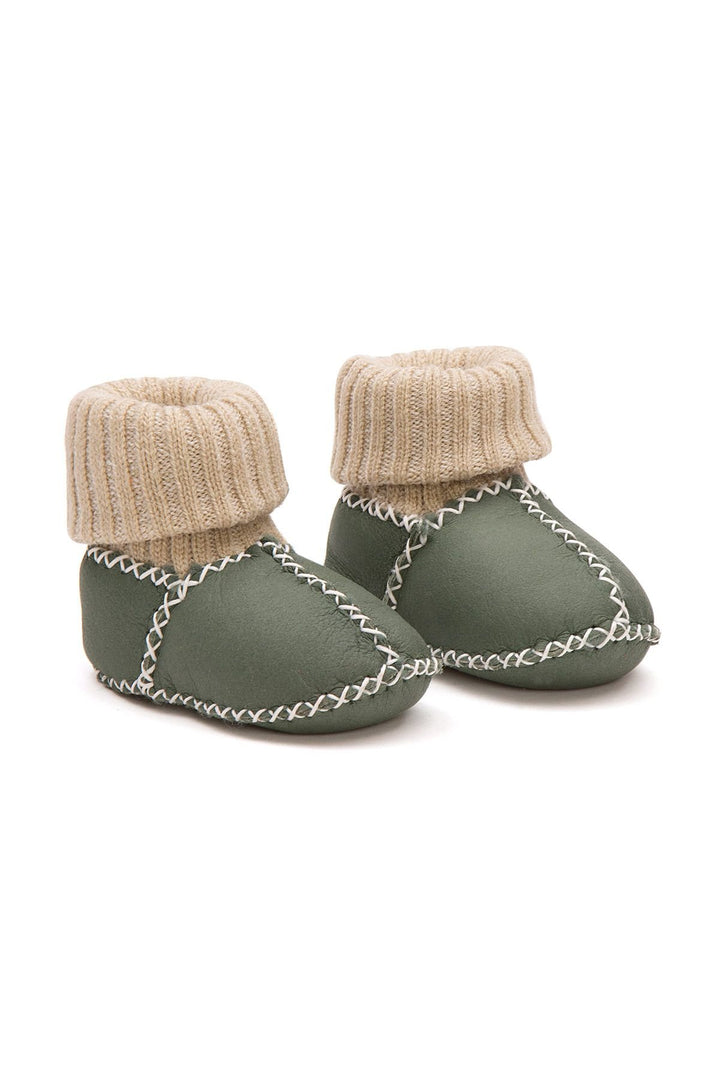 Pegia Shearling Baby's Booties 141117  - Emerald