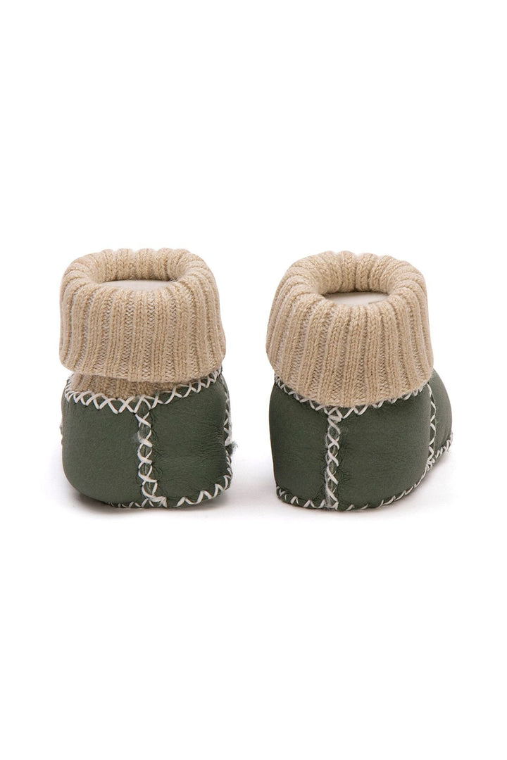 Pegia Shearling Baby's Booties 141117  - Emerald