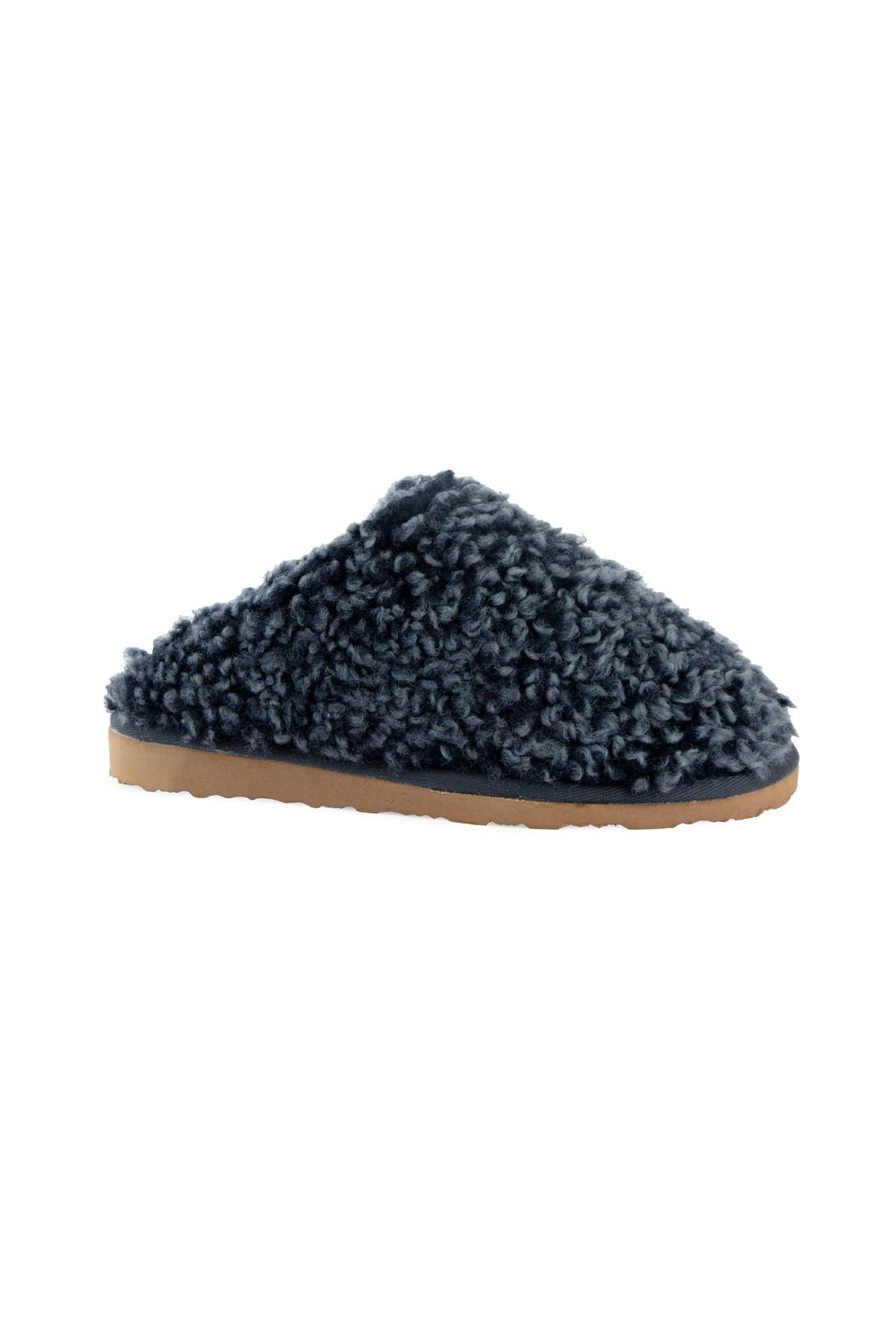 Pegia Genuine Sheepskin Fur House Slipper 191213  - Navy