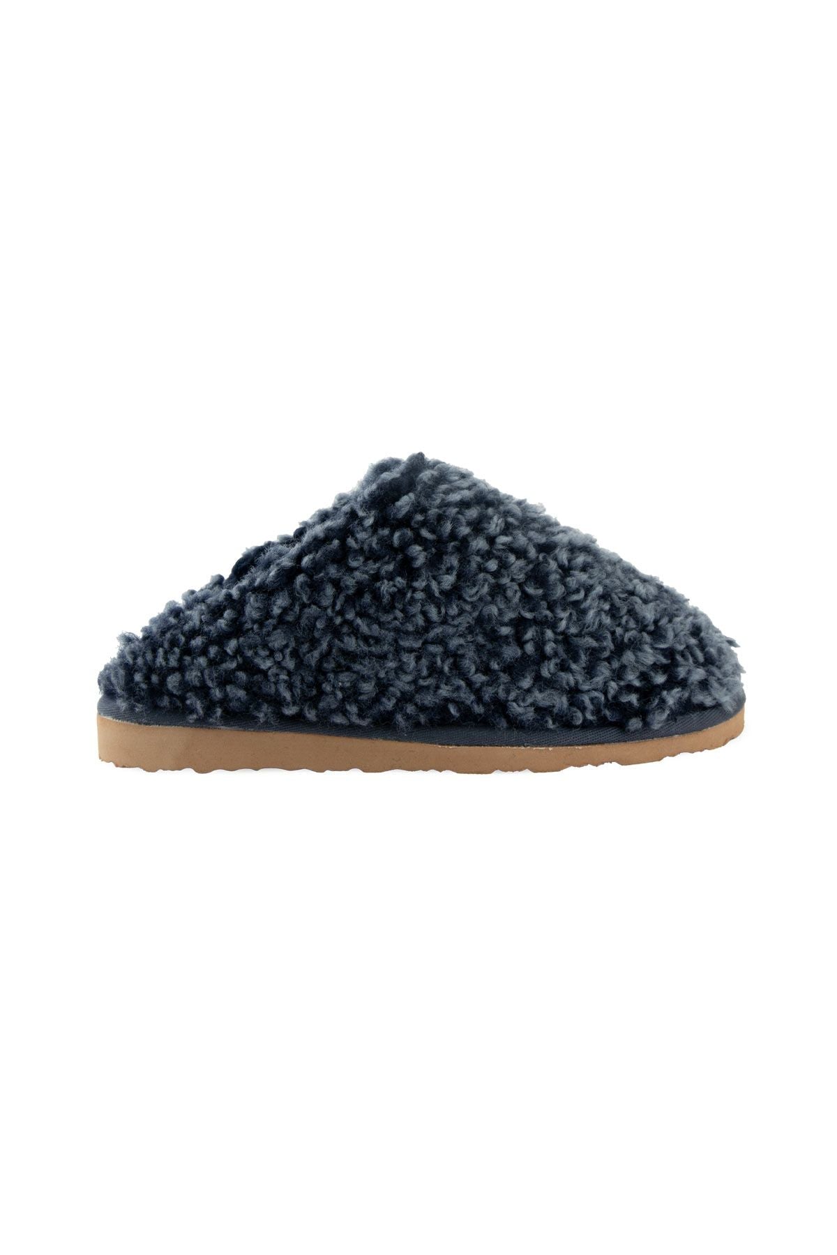 Pegia Genuine Sheepskin Fur House Slipper 191213  - Navy