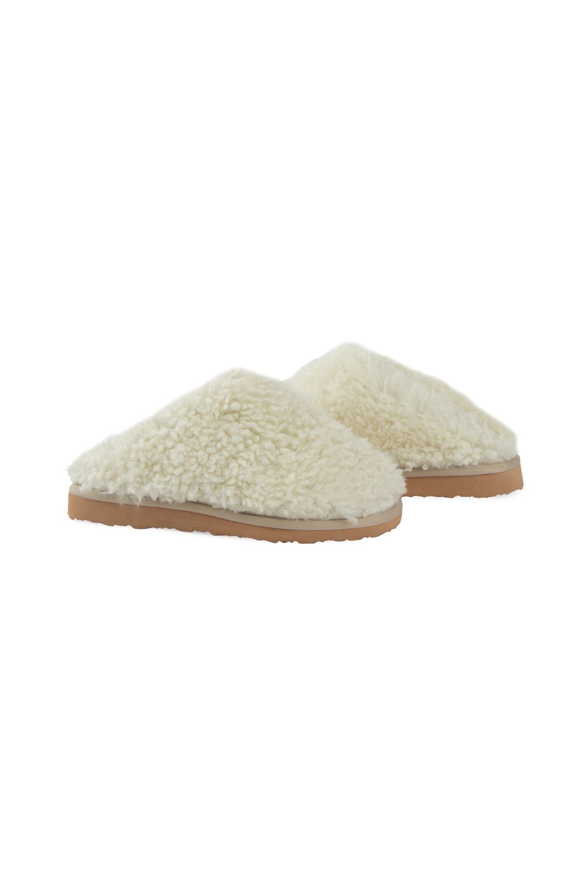 Pegia Genuine Sheepskin Fur House Slipper 191213  - Cream