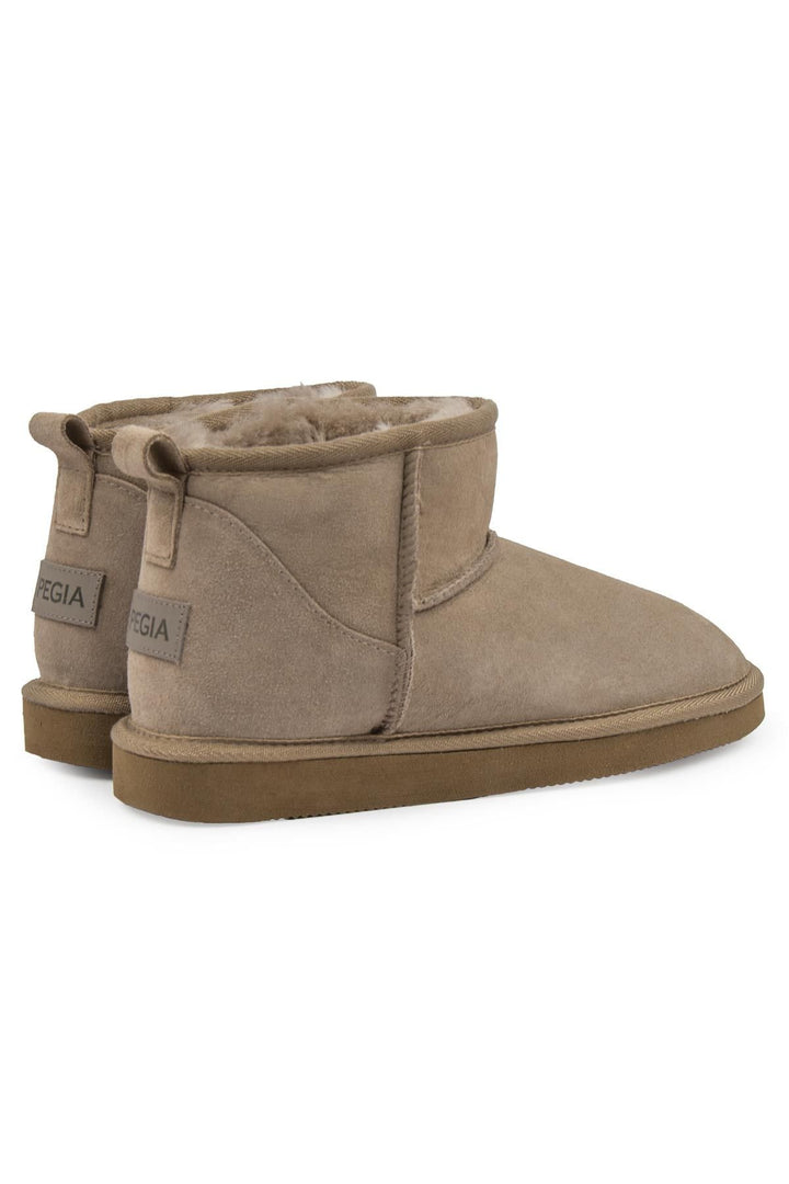 Pegia Genuine Suede Women's Mini Boots 191130  - Stone