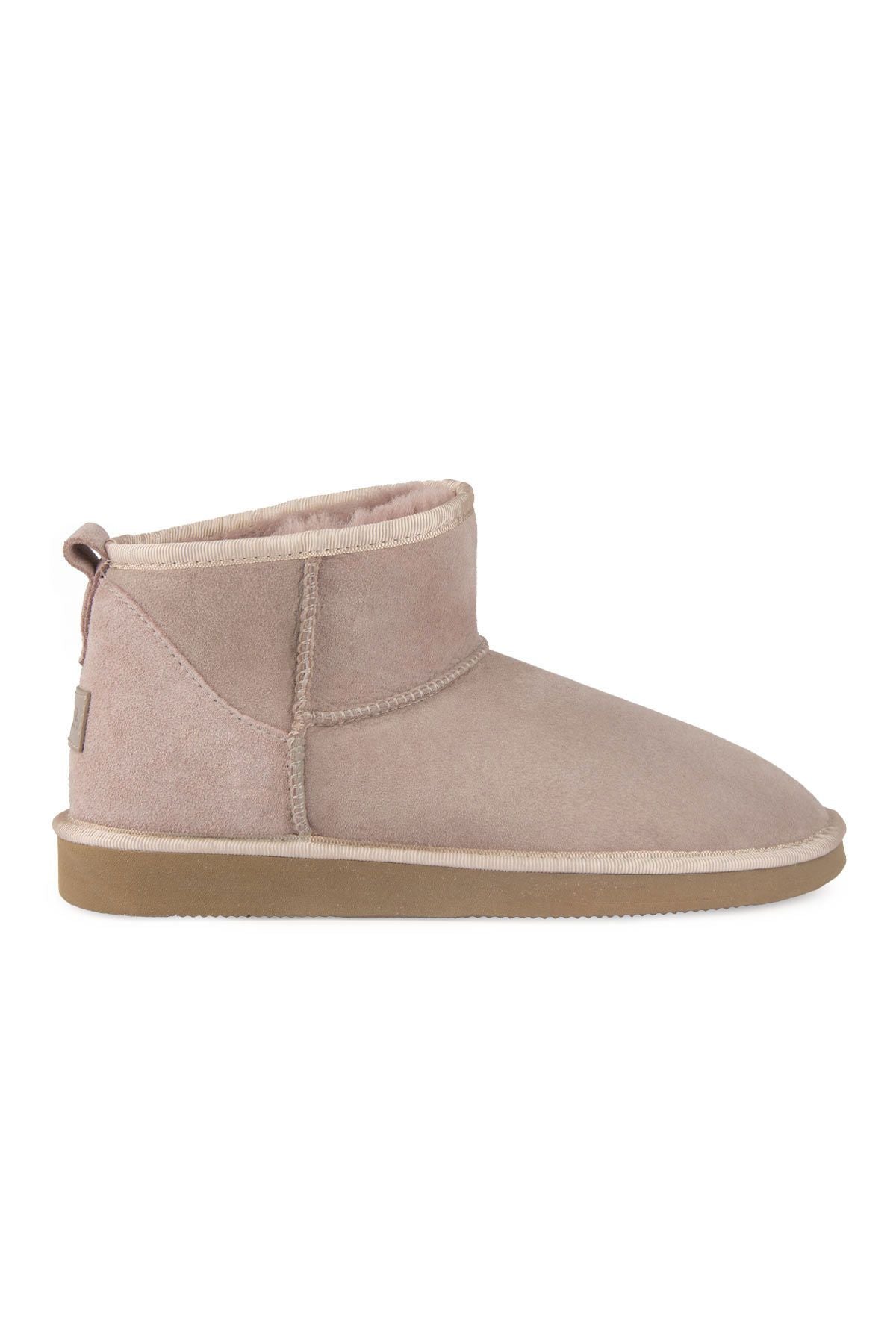 Pegia Genuine Suede Women's Mini Boots 191130  - Latte