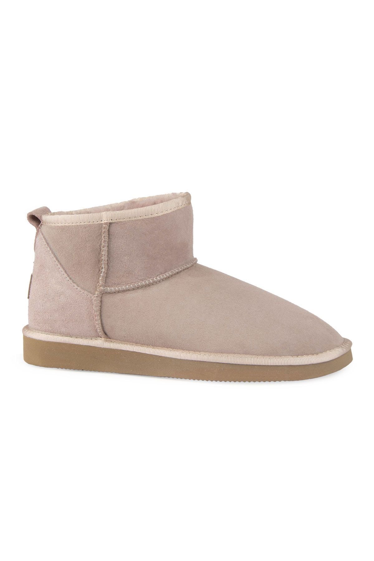 Pegia Genuine Suede Women's Mini Boots 191130  - Latte