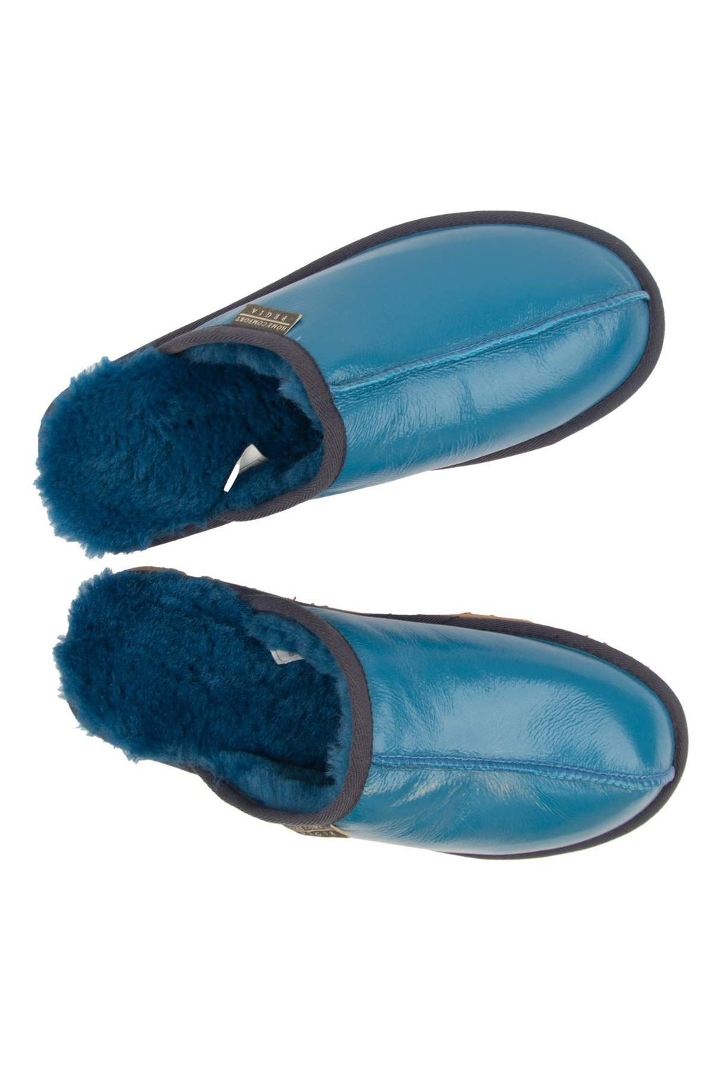 Pegia Men's Sheepskin Slippers 111032  - Turquoise