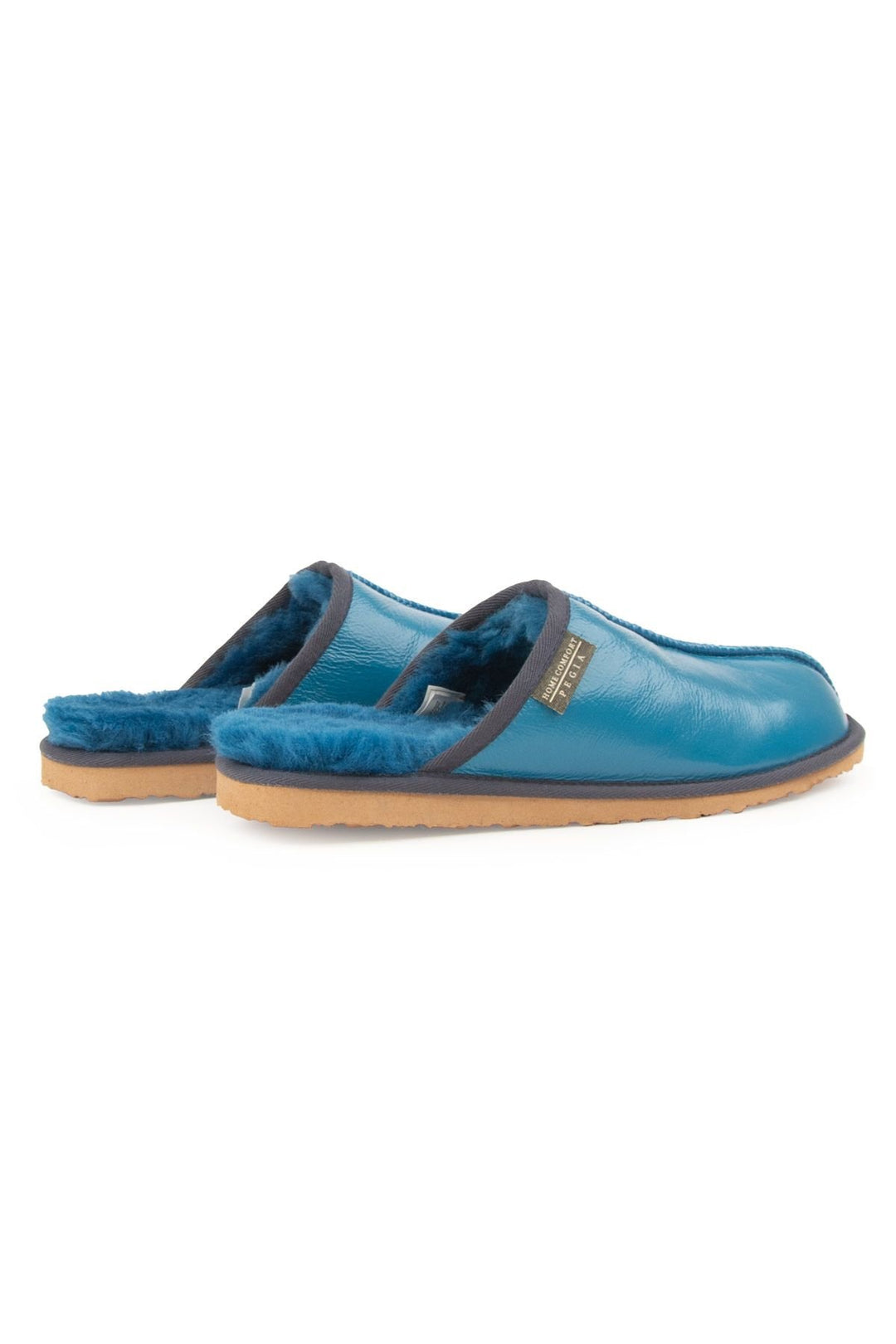 Pegia Men's Sheepskin Slippers 111032  - Turquoise