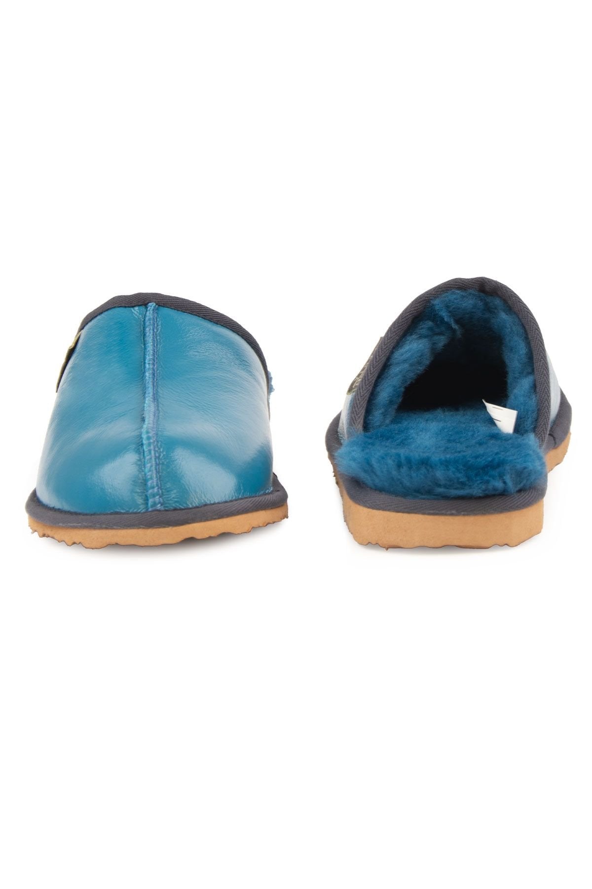 Pegia Men's Sheepskin Slippers 111032  - Turquoise