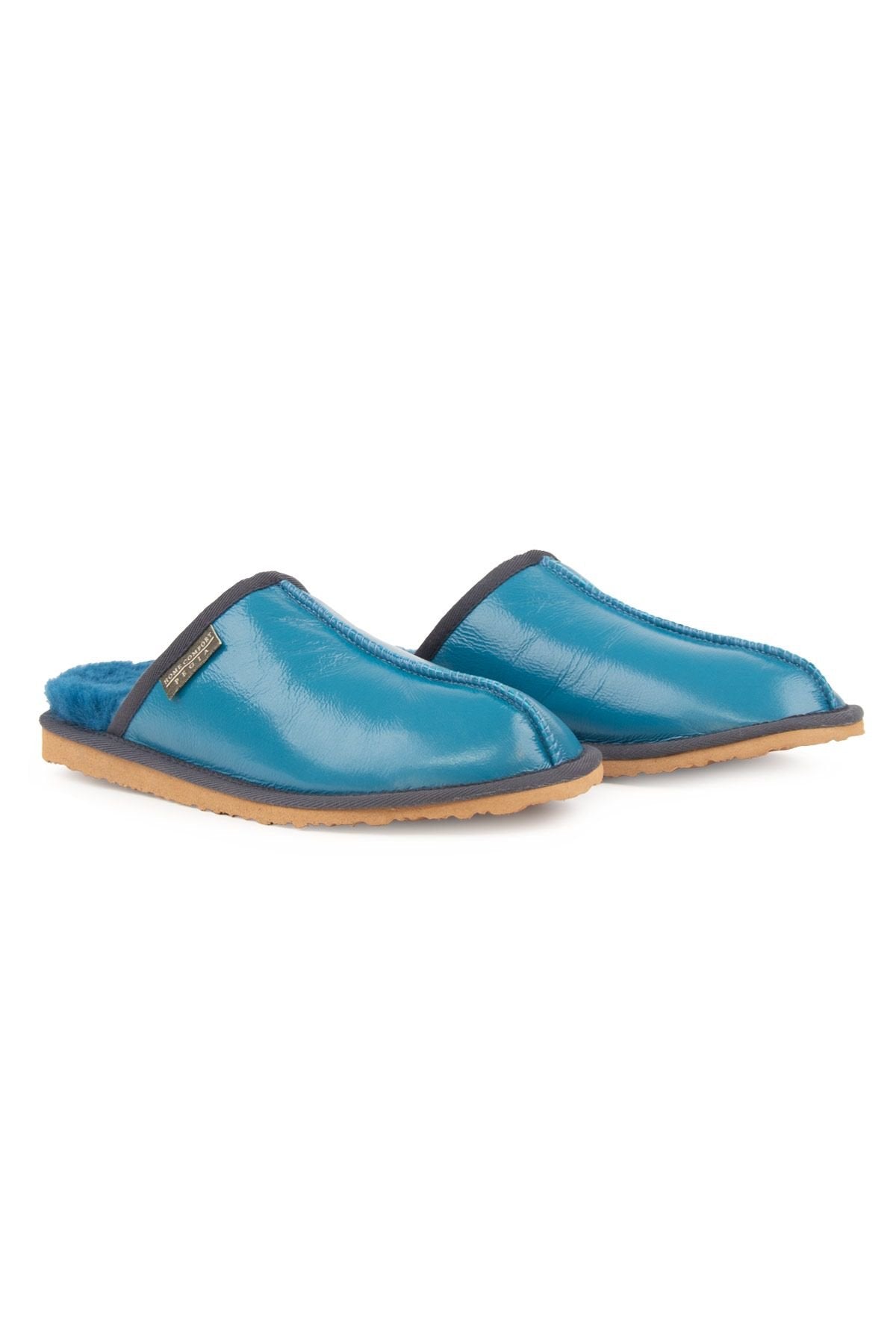 Pegia Men's Sheepskin Slippers 111032  - Turquoise