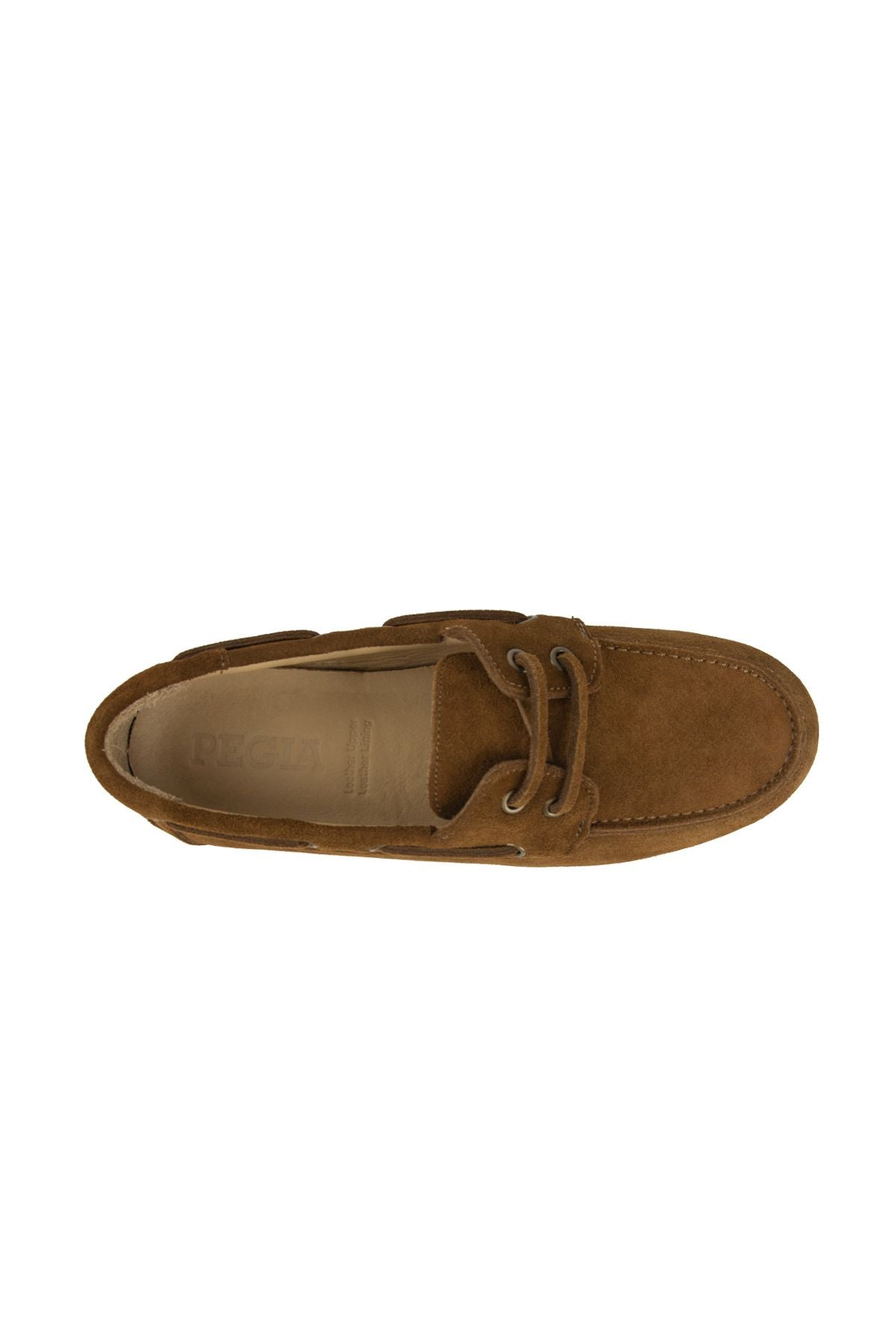 Pegia Women's Genuine Suede Lace-Up Loafer 700959  - Chestnut