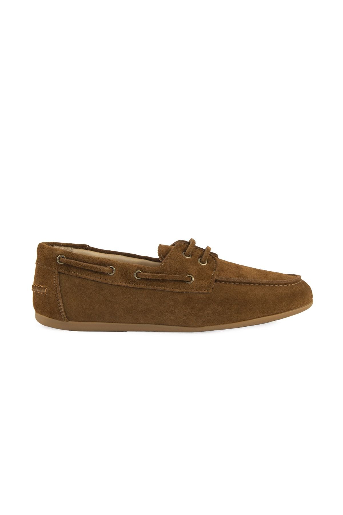 Pegia Women's Genuine Suede Lace-Up Loafer 700959  - Chestnut