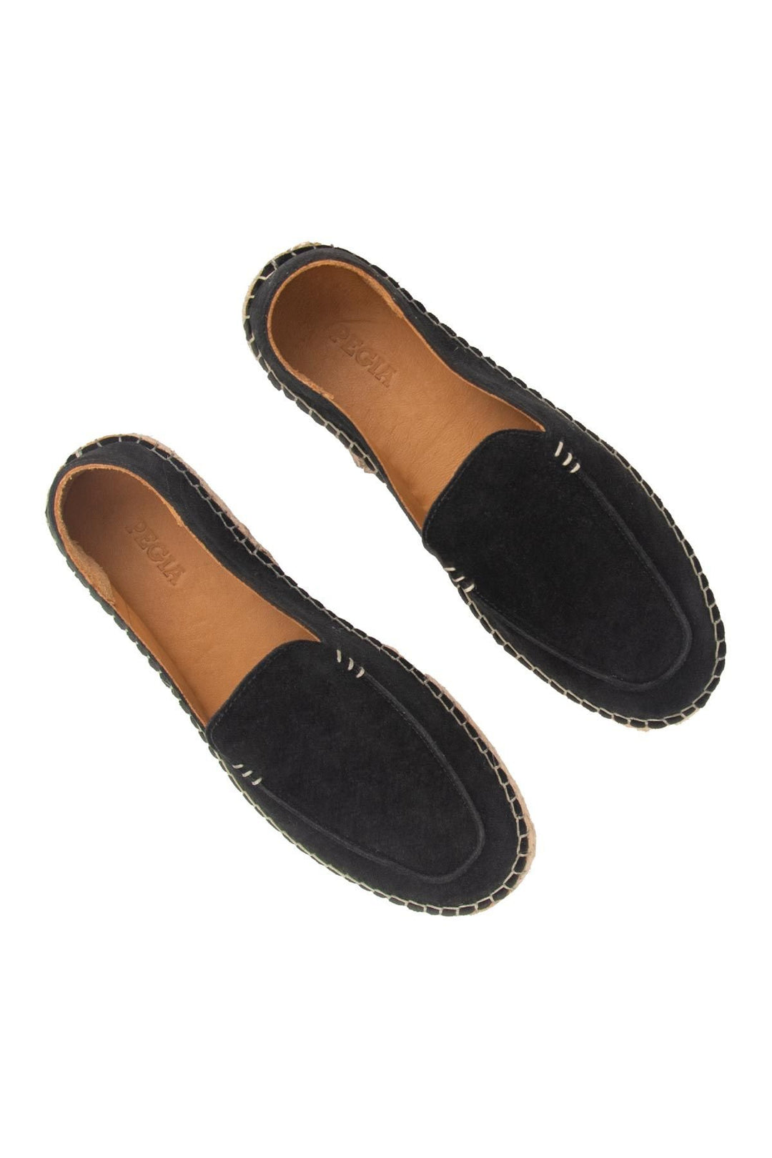 Pegia Men's Genuine Suede Espadrilles DG5024  - Black
