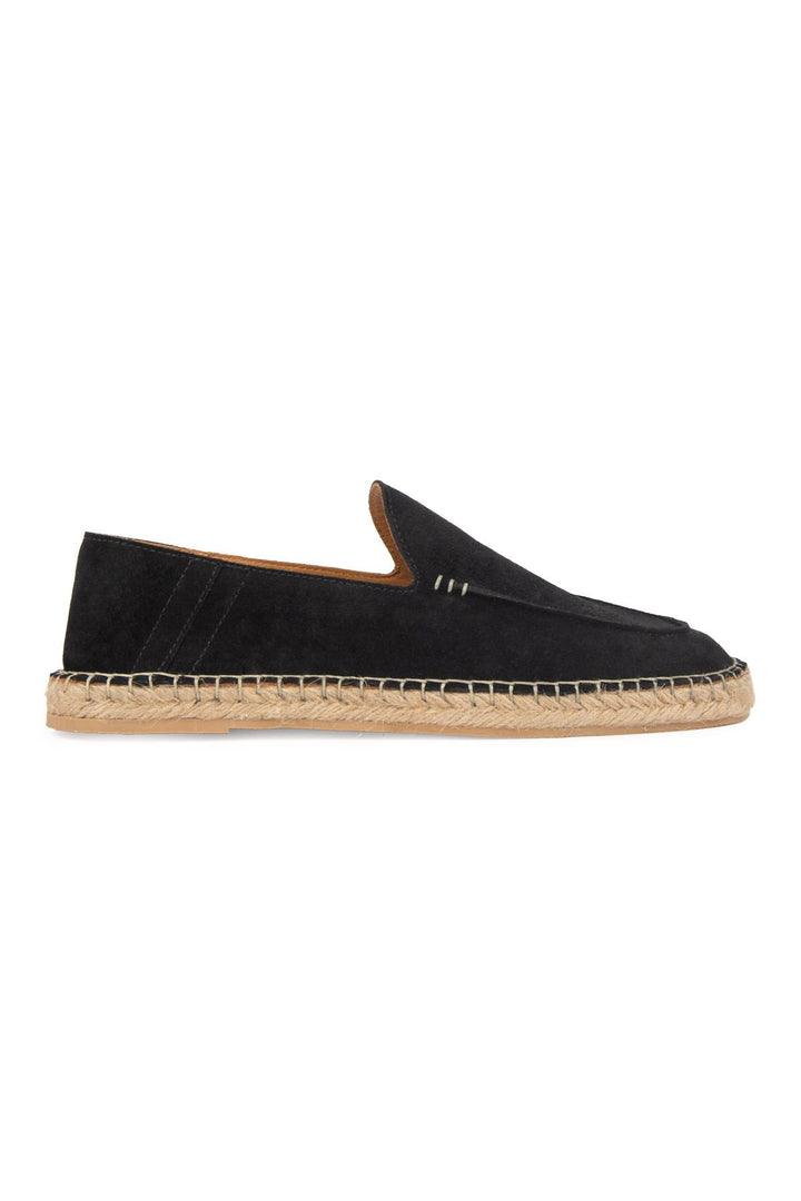 Pegia Men's Genuine Suede Espadrilles DG5024  - Black