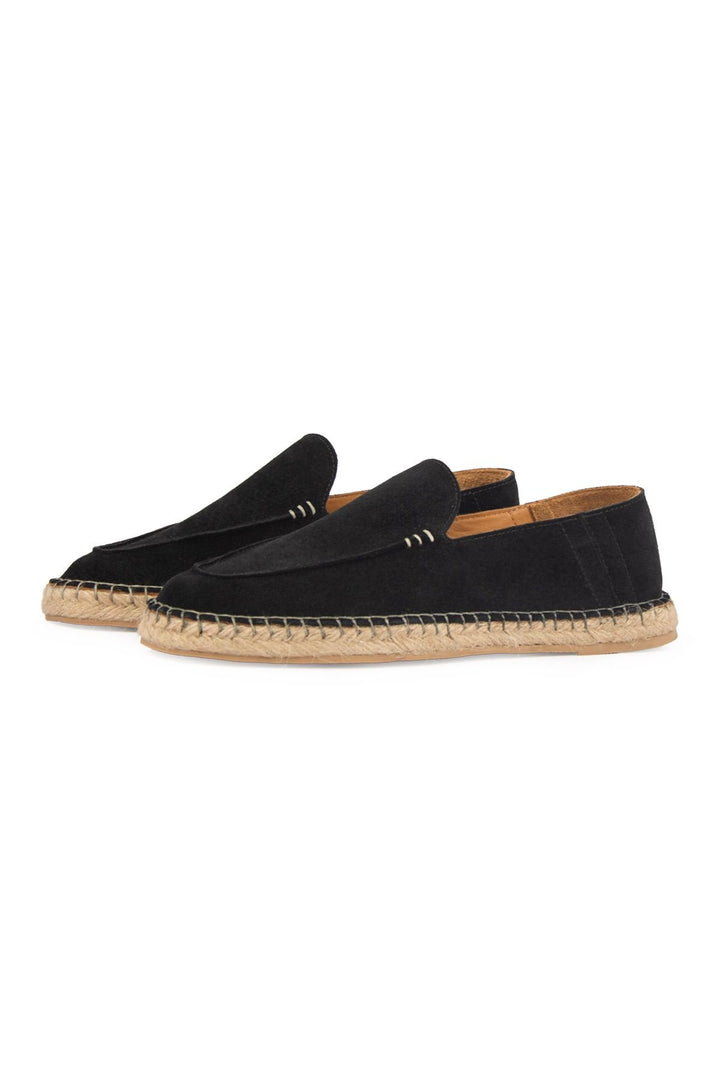 Pegia Men's Genuine Suede Espadrilles DG5024  - Black