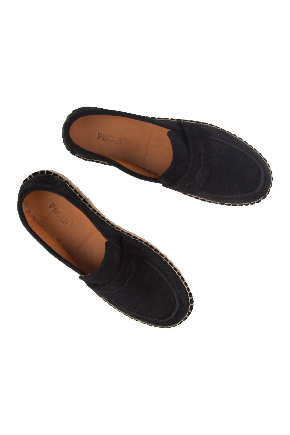 Pegia Men's Genuine Suede Espadrilles DG5025  - Black