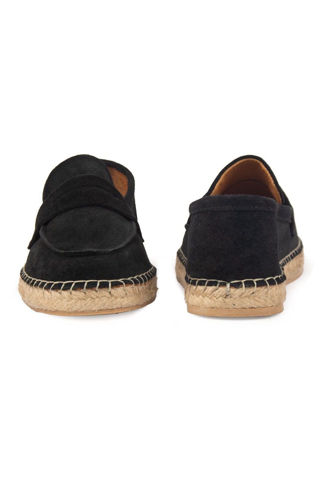 Pegia Men's Genuine Suede Espadrilles DG5025  - Black