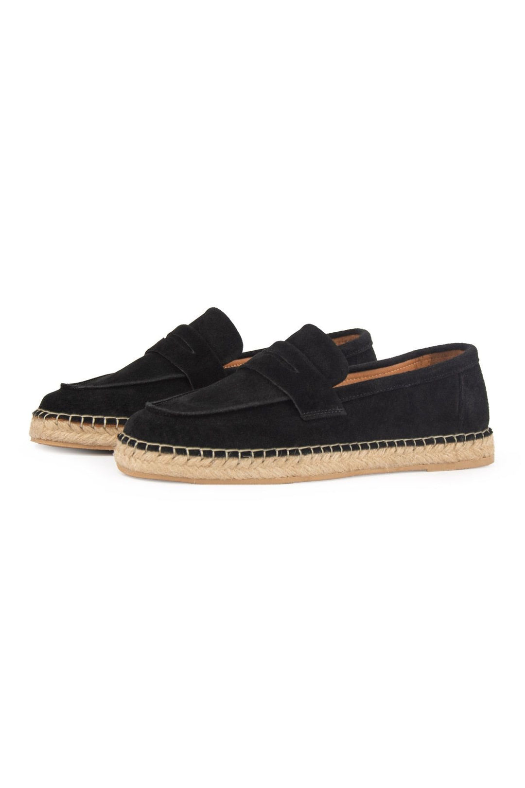 Pegia Men's Genuine Suede Espadrilles DG5025  - Black