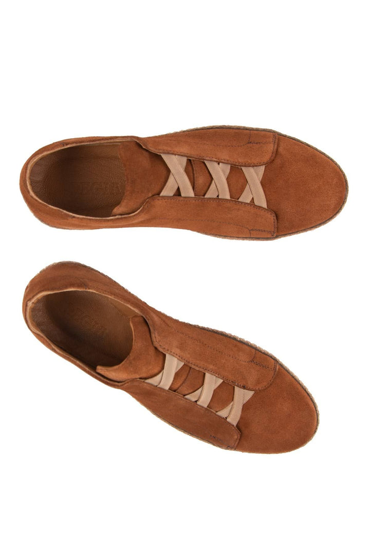 Pegia Genuine Suede Men's Espadrilles DG5031  - Chestnut