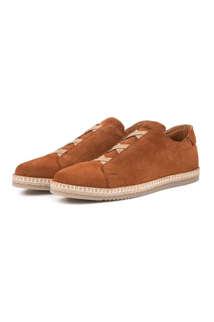 Pegia Genuine Suede Men's Espadrilles DG5031  - Chestnut