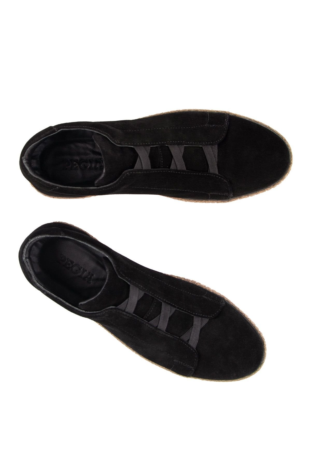 Pegia Genuine Suede Men's Espadrilles DG5031  - Black