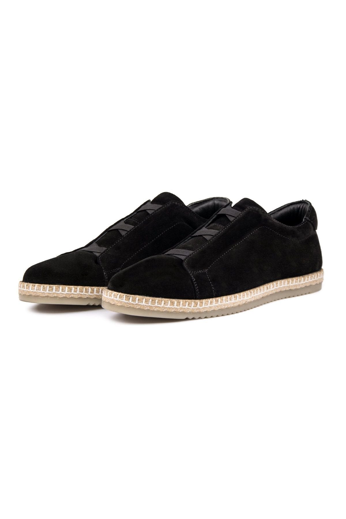 Pegia Genuine Suede Men's Espadrilles DG5031  - Black