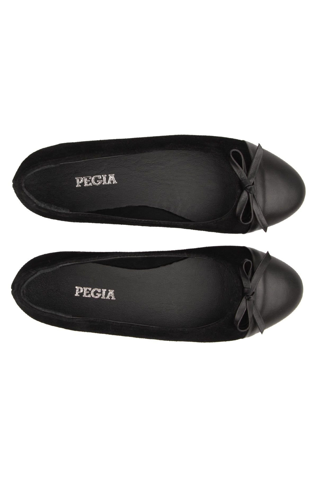 Pegia Genuine Suede Bow Ballet Flats DG6049  - Black