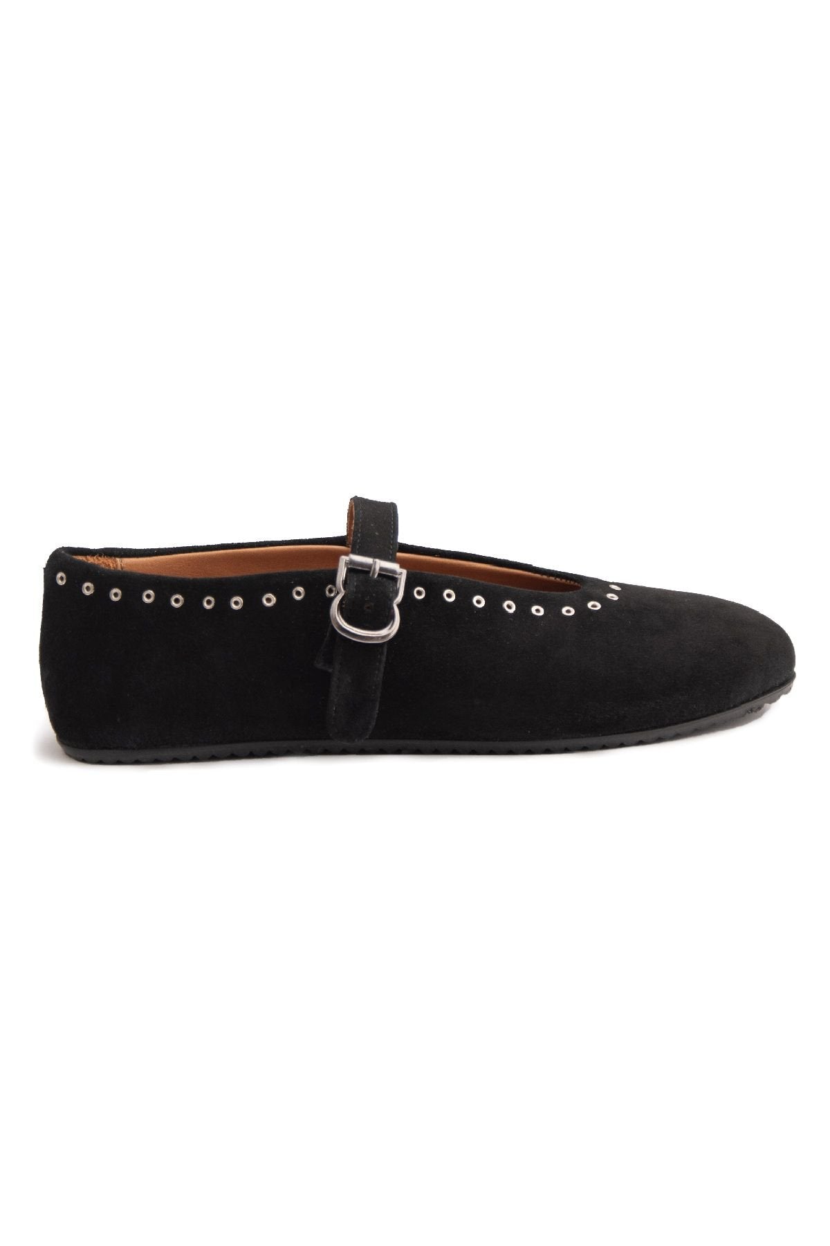 Pegia Suede Women's Ballet Shoes 700951  - Black