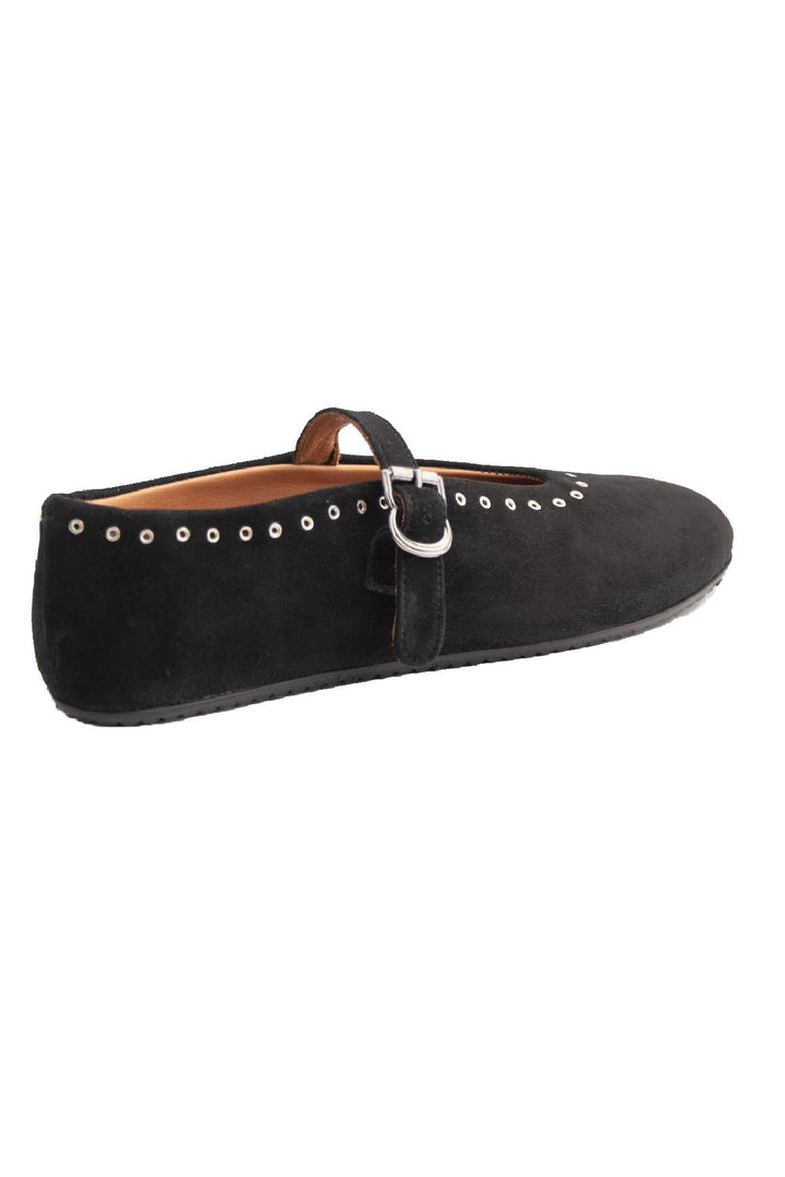 Pegia Suede Women's Ballet Shoes 700951  - Black