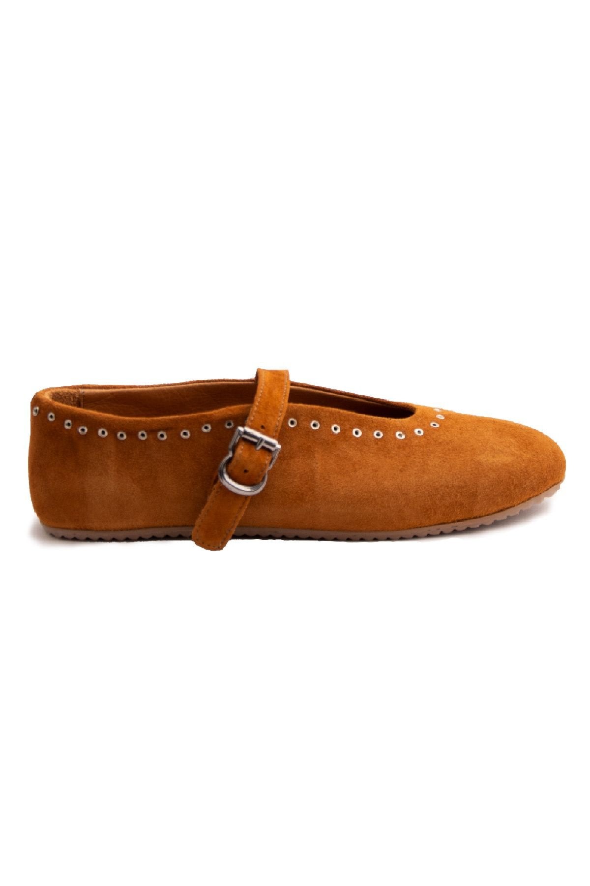 Pegia Suede Women's Ballet Shoes 700951  - Chestnut