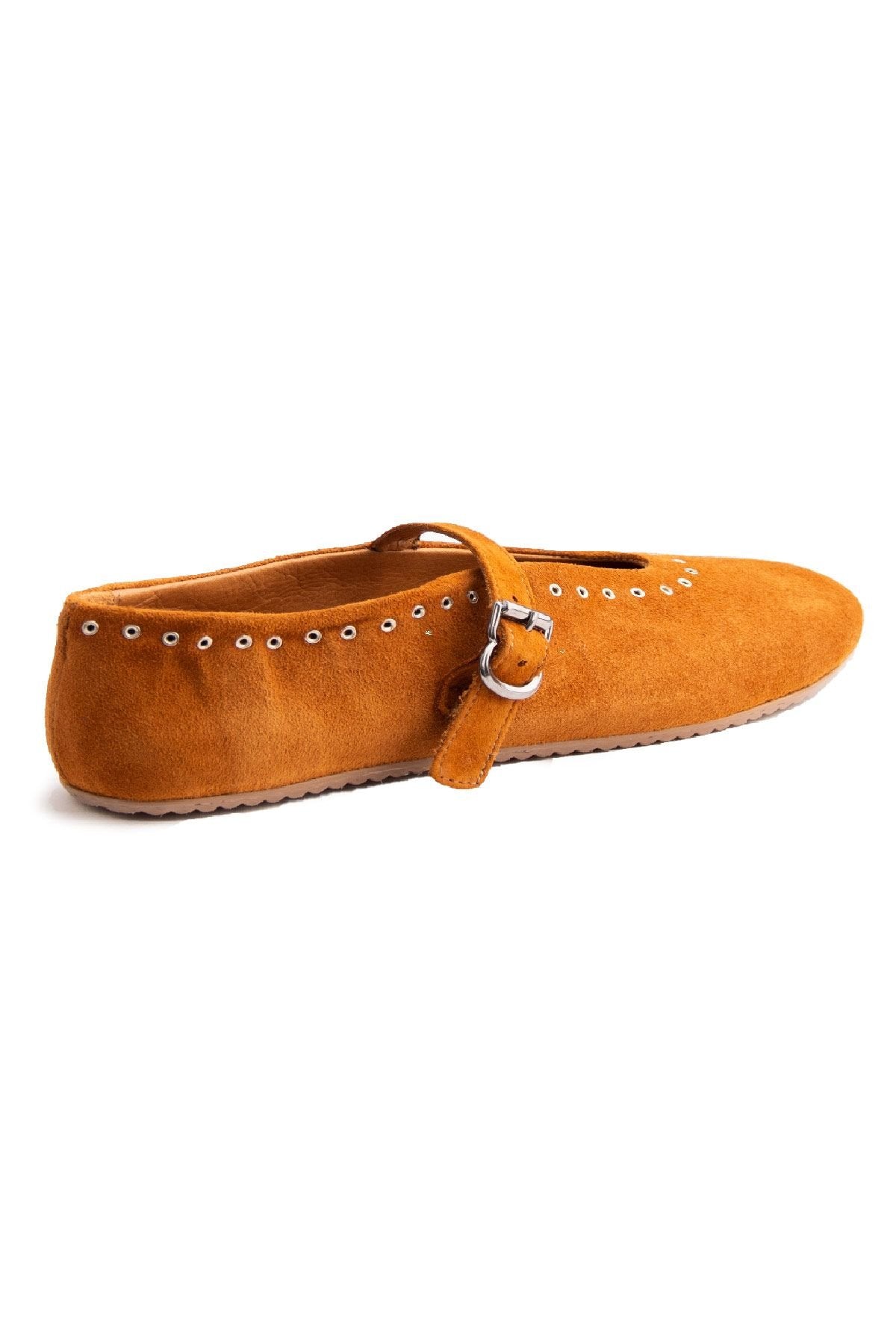 Pegia Suede Women's Ballet Shoes 700951  - Chestnut