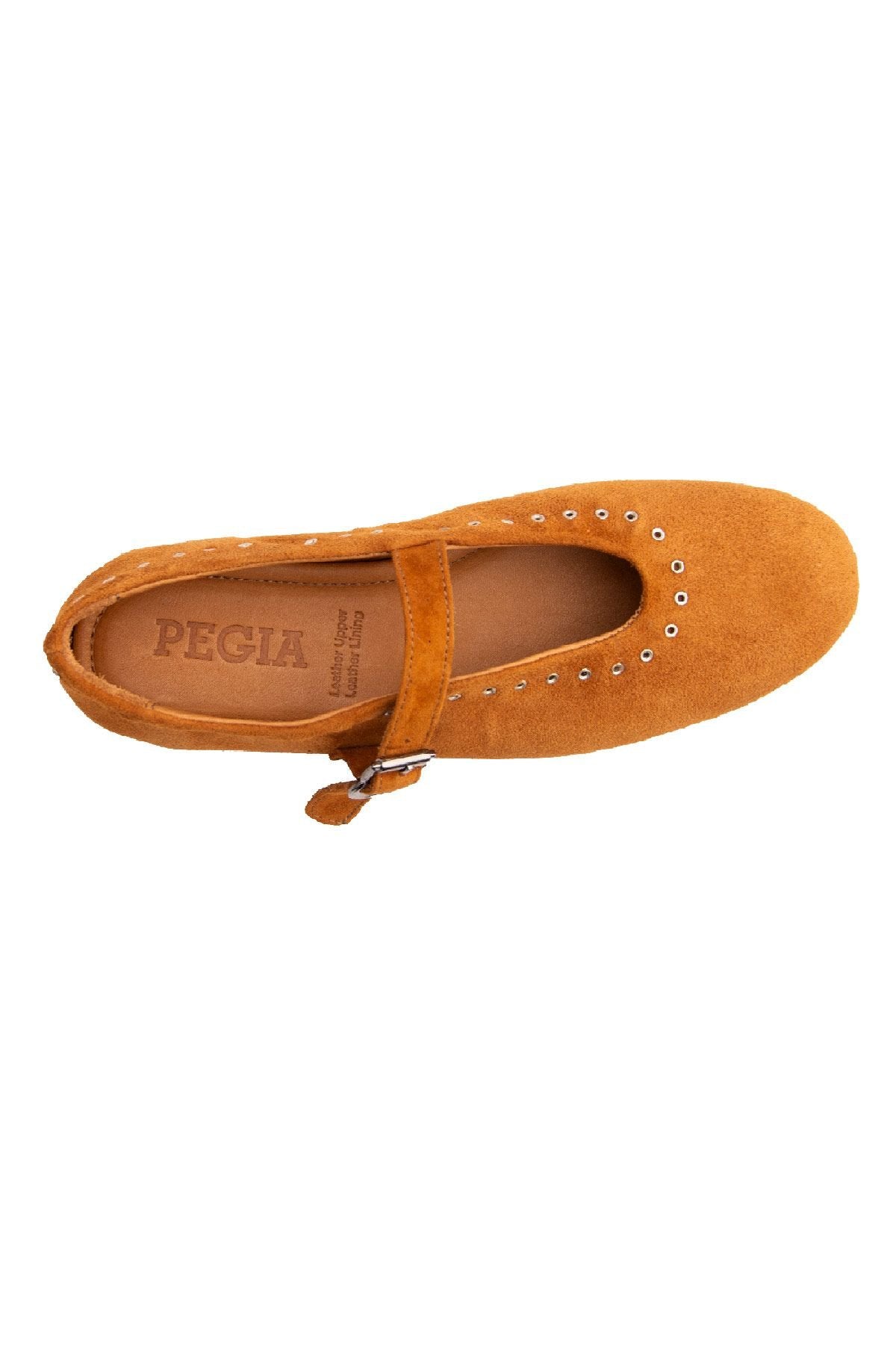 Pegia Suede Women's Ballet Shoes 700951  - Chestnut