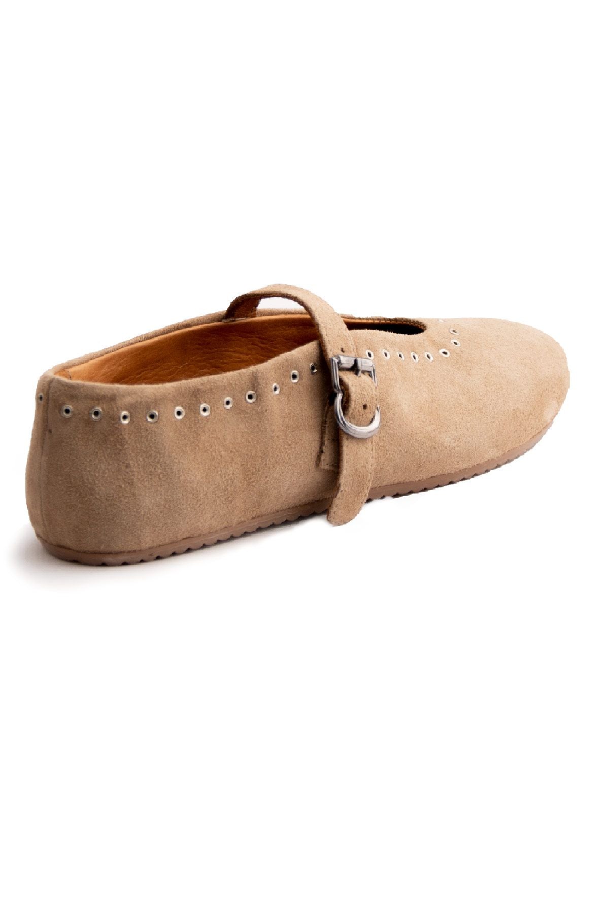 Pegia Suede Women's Ballet Shoes 700951  - Stone