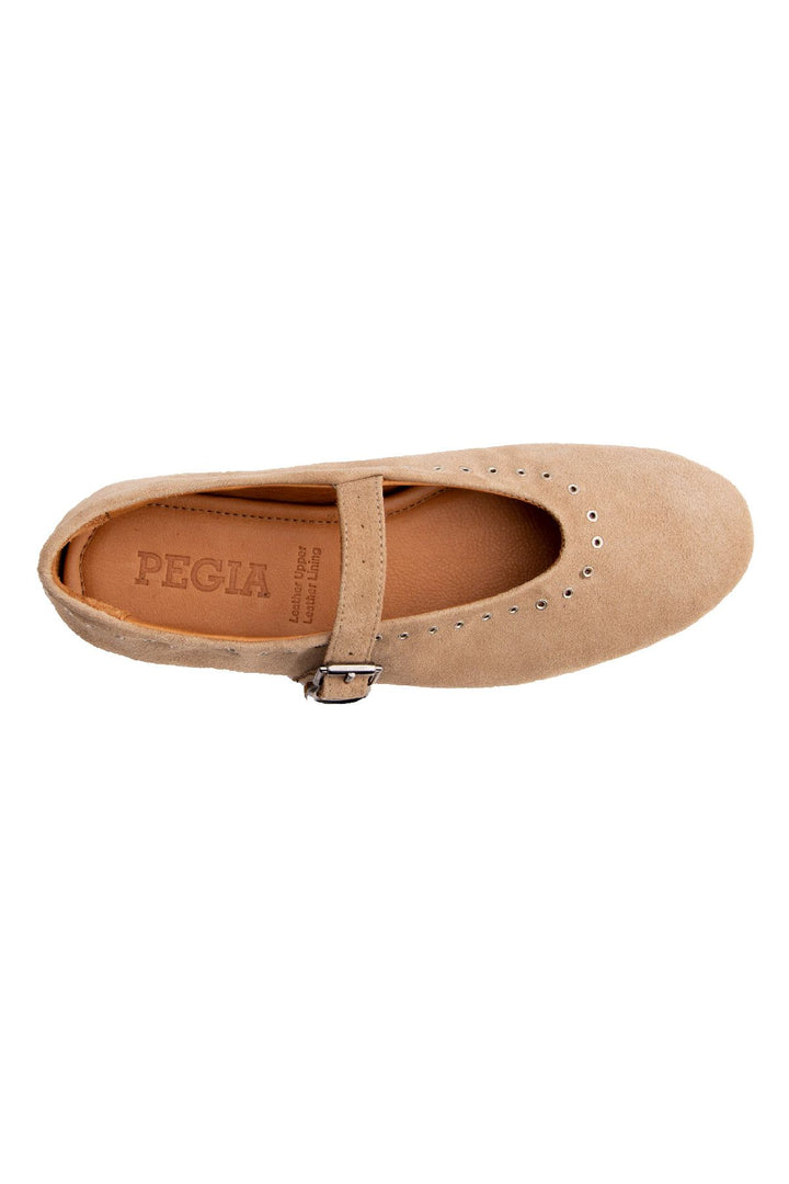 Pegia Suede Women's Ballet Shoes 700951  - Stone