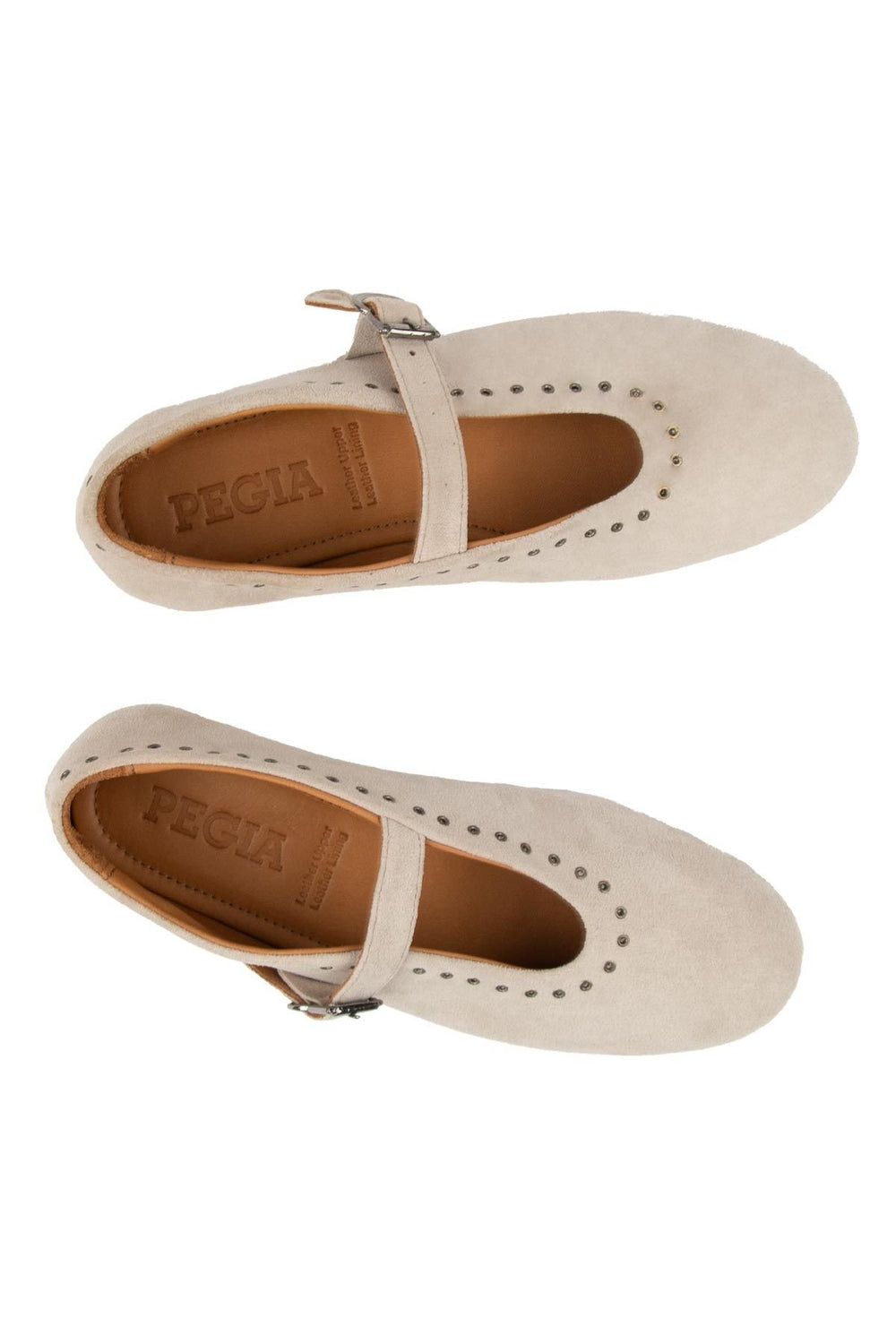 Pegia Suede Women's Ballet Shoes 700951  - Beige